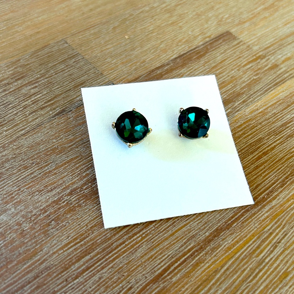 Emerald Green Gemstone Earrings